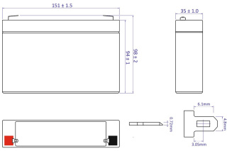 Akumulator AGM 6V 7.2Ah bezobsługowy bateria MWS 7.2-6