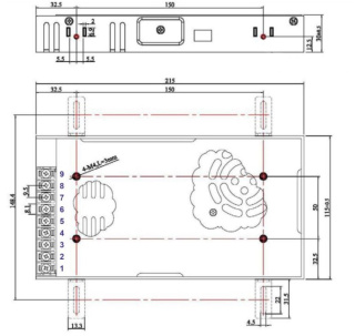 Zasilacz modułowy 24V 350W 14.6A siatkowy POS-350-24-C2