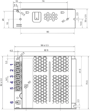 Zasilacz modułowy 24V 50W 2.1A siatkowy POS-50-24-C2