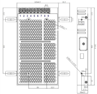 Zasilacz modułowy 24V 200W 8.3A siatkowy POS-200-24-C2