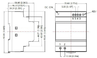 Zasilacz 48V 100W 2.1A LED regulowany na szynę DIN DL2-100-48-U