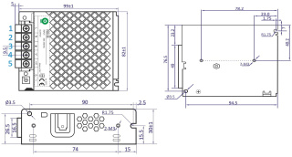 Zasilacz modułowy 24V 36W 1.5A siatkowy POS-35-24-C2