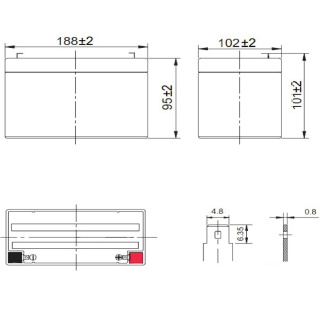 Akumulator AGM 24V 10Ah bezobsługowy bateria MB 10-24