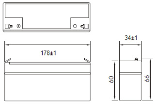 Akumulator AGM 12V 2.2Ah bezobsługowy bateria MW 2.2-12