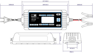 Ładowarka do akumulatorów żelowych AGM 12V 24V 8A MW-SC8E