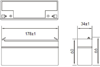 Akumulator AGM 12V 2.3Ah bezobsługowy bateria MWS 2.3-12