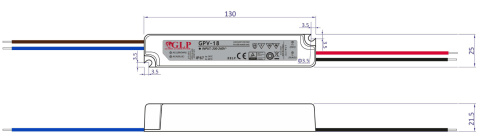 Rysunek techniczny zasilacza GPV-18-12