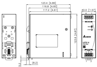 Zasilacz 24V 240W 10A na szynę DIN Delta regulowany DRL-24V240W1EN