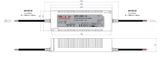 Zasilacz LED 12V 192W 16A hermetyczny IP67 GPV-200-12