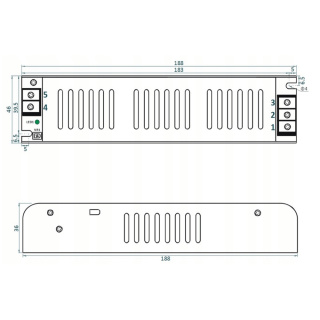 Zasilacz modułowy slim ADLER 12V 120W 10A napięciowy ADLS-120-12