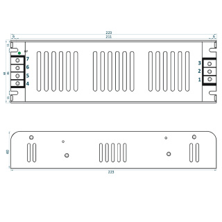 Zasilacz modułowy slim ADLER 12V 200W 17A napięciowy ADLS-200-12