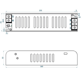 Zasilacz modułowy slim ADLER 12V 60W 5A napięciowy ADLS-60-12