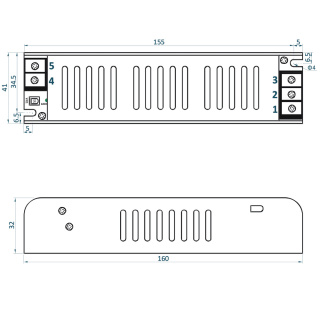 Zasilacz modułowy slim ADLER 12V 80W 6.7A napięciowy ADLS-80-12