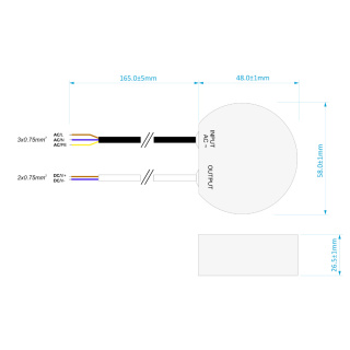 Zasilacz 24V 0.83A 20W LED dopuszkowy wodoodporny A2024Y