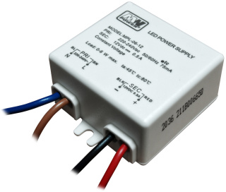 Zasilacz 12V 6W 0.5A LED dopuszkowy do puszki mini MPL-06-12