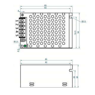 Zasilacz modułowy 12V 36W 3A LED regulowany DC slim ADL-40-12