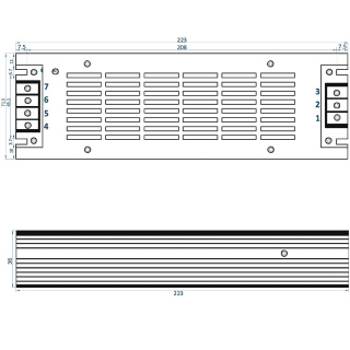 Zasilacz modułowy slim ADLER 12V 240W 20A napięciowy ADLS-240-12