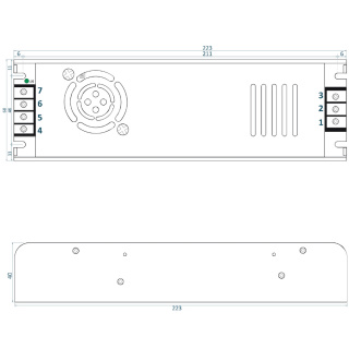 Zasilacz modułowy slim ADLER 12V 360W 30A napięciowy ADLS-360-12