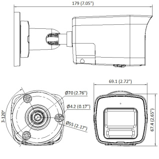 Kamera IP Hikvision Tubowa 8Mpx DS-2CD1083G2-LIUF/SL 2.8mm PL