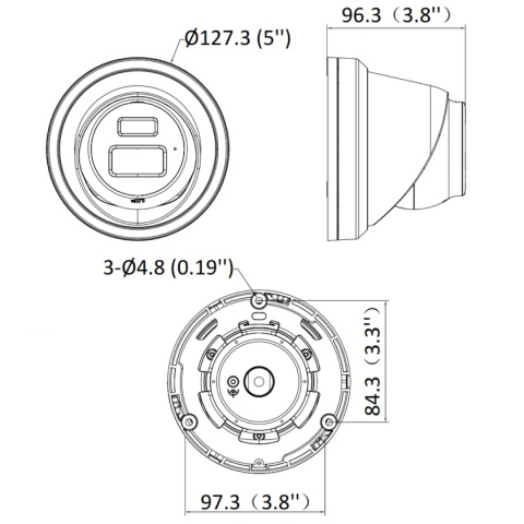 Rysunek techniczny kamery IP Hikvision AcuSense DS-2CD2383G2-LI2U 2.8mm PL Rysunek techniczny kamery IP Hikvision AcuSense DS-2CD2383G2-LI2U 2.8mm PL