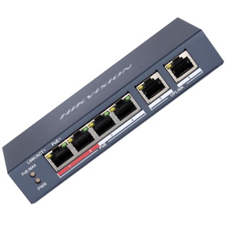 Switch POE 4 port zasilacz do kamer Hikvision DS-3E0106P-E/M