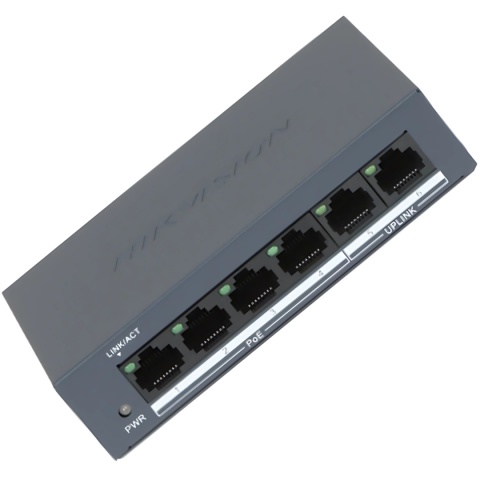 Switch POE 4 port zasilacz do kamer Hikvision DS-XS0106-P/Polish
