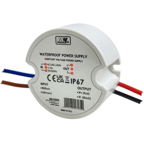 Zasilacz 12V 3.75A 45W LED dopuszkowy wodoodporny IP67 AF4512Y Zasilacz 12V 3.75A 45W LED dopuszkowy wodoodporny IP67 AF4512Y