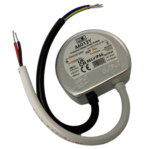 Zasilacz 12V 5A 60W LED dopuszkowy wodoodporny A6012Y Zasilacz 12V 5A 60W LED dopuszkowy wodoodporny A6012Y