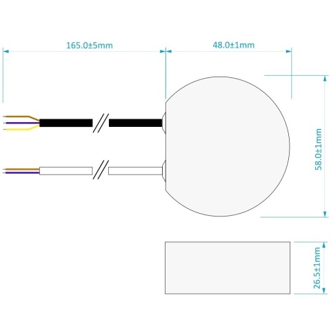 Zasilacz 12V 5A 60W LED dopuszkowy wodoodporny A6012Y rysunek Zasilacz 12V 5A 60W LED dopuszkowy wodoodporny A6012Y rysunek