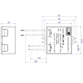 Zasilacz 12V 6W 0.5A LED dopuszkowy do puszki mini MPL-06-12