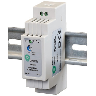 Zasilacz 15V DC 1A 15W na szynę DIN regulowany DC DIN15W15