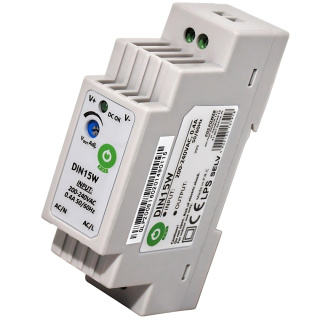 Zasilacz 15V DC 1A 15W na szynę DIN regulowany DC DIN15W15