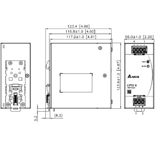 Zasilacz 24V 480W 20A na szynę DIN Delta regulowany DRL-24V480W1EN