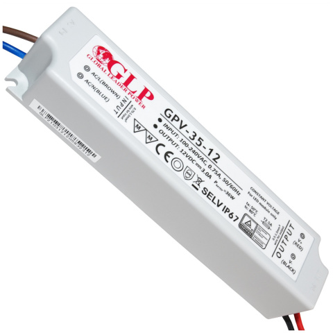 Zasilacz LED 12V 36W hermetyczny GPV-35-12 Zasilacz LED 12V 36W hermetyczny GPV-35-12