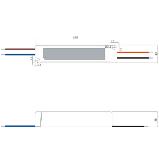 Zasilacz LED 12V 36W 3A hermetyczny IP67 GPV-35-12