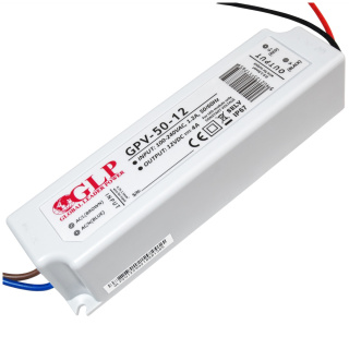 Zasilacz LED 12V 48W 4A hermetyczny IP67 GPV-50-12