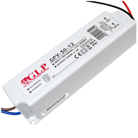 Zasilacz LED 12V 48W hermetyczny GPV-50-12 Zasilacz LED 12V 48W hermetyczny GPV-50-12