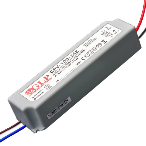 Zasilacz LED 24V 100W hermetyczny GPV-100-24E Zasilacz LED 24V 100W hermetyczny GPV-100-24E