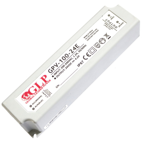 Zasilacz LED 24V 100W hermetyczny GPV-100-24E Zasilacz LED 24V 100W hermetyczny GPV-100-24E