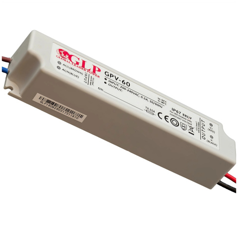 Zasilacz LED 24V 60W hermetyczny GPV-60-24E Zasilacz LED 24V 60W hermetyczny GPV-60-24E