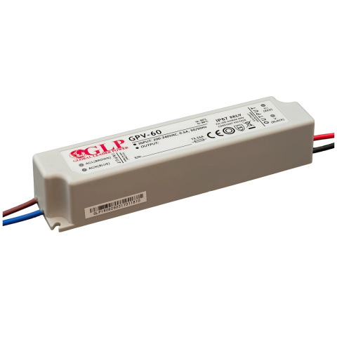 Zasilacz LED 24V 60W hermetyczny GPV-60-24E Zasilacz LED 24V 60W hermetyczny GPV-60-24E