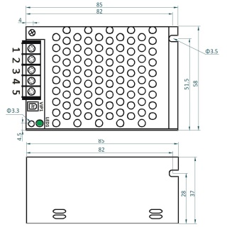 Zasilacz modułowy 12V 25W 2.1A LED regulowany DC slim ADL-25-12