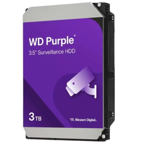 Dysk Twardy HDD 3TB SATA 3.5 cala Do Rejestratora Monitoringu WD PURPLE