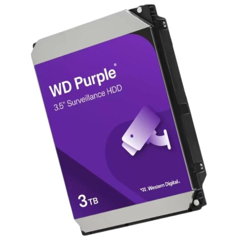 Dysk Twardy HDD 3TB SATA 3.5 cala Do Rejestratora Monitoringu WD PURPLE