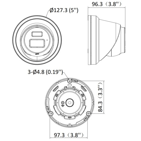 Kamera IP Hikvision AcuSense kopułkowa PoE 8Mpx DS-2CD2383G2-LI2U 2.8mm