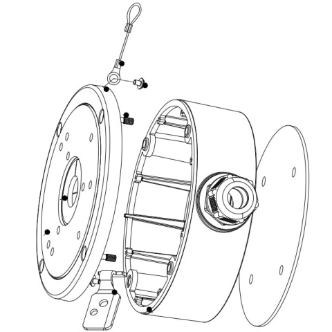 Puszka montażowa do kamery uniwersalna duża zamiennik DS-1280ZJ-S PFA136 rysunek