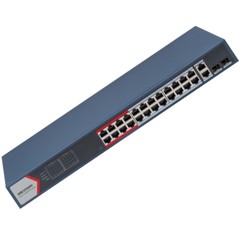 Switch POE 24 port zarządzalny Gigabit rack Hikvision DS-3E1326P-EI(B)