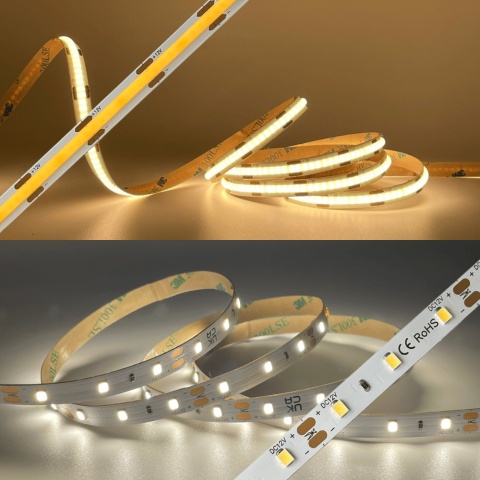 Taśma LED COB 320 chips 24V 8W 800 lm biała neutralna 4000K