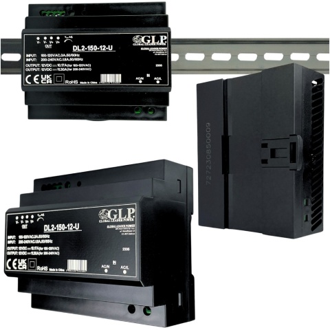 Zasilacz 12V 135.6W 11.3A LED regulowany na szynę DIN DL2-150-12-U