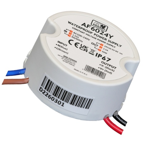 Zasilacz 24V 2.5A 60W LED dopuszkowy wodoodporny IP67 AF6024Y